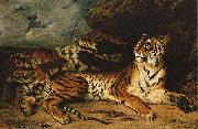 Eugene Delacroix A Young Tiger Playing with its Mother Sweden oil painting artist